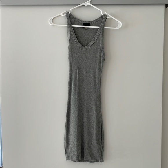 Gray Ribbed Dress - Picture 2 of 9